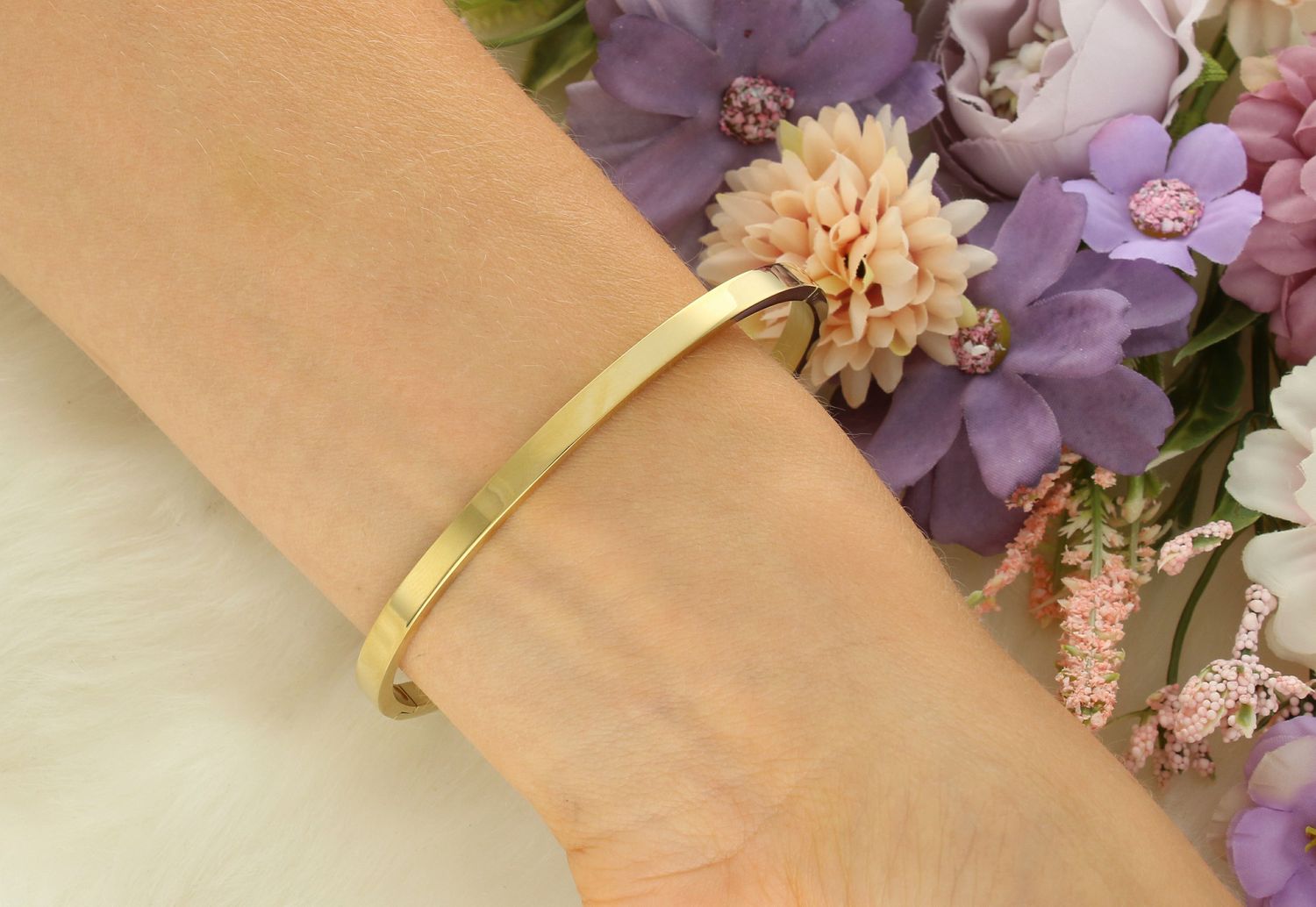 Bransoletka Nomination Pretty Bangle 029506 022 – Niebieskie Cyrkonie, Złota Stal PVD.jpg